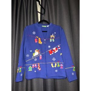 Ugly Christmas Sweater Xmas Vintage Cardigan Size Small